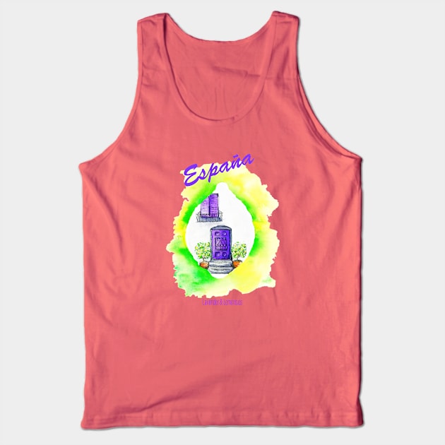 Espana Lavender Doorway & Lemon Trees Tank Top by Lavender and Lemons